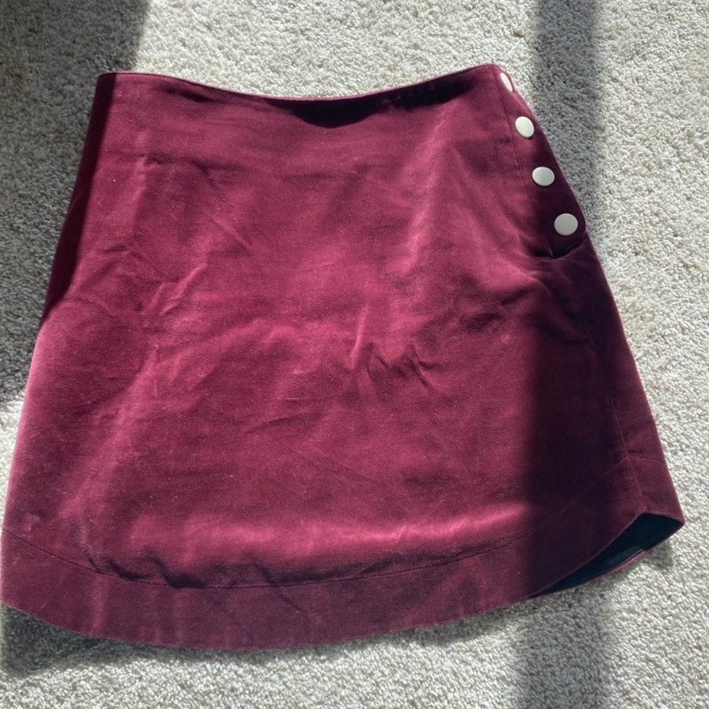 & other stories womens velvet maroon dress size 6 GUC